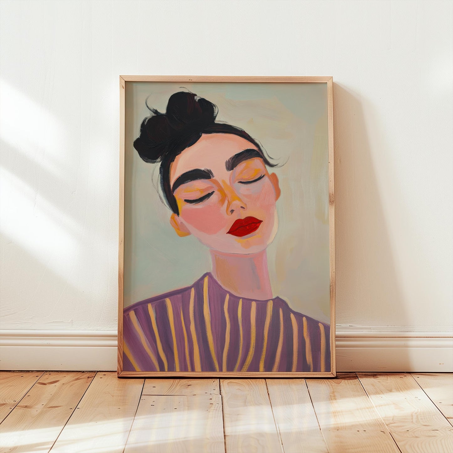 Modern woman portrait, dreamy abstract feminine